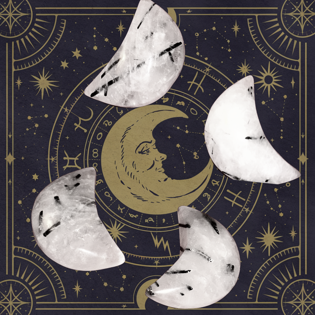 Tourmalinated Quartz Moons