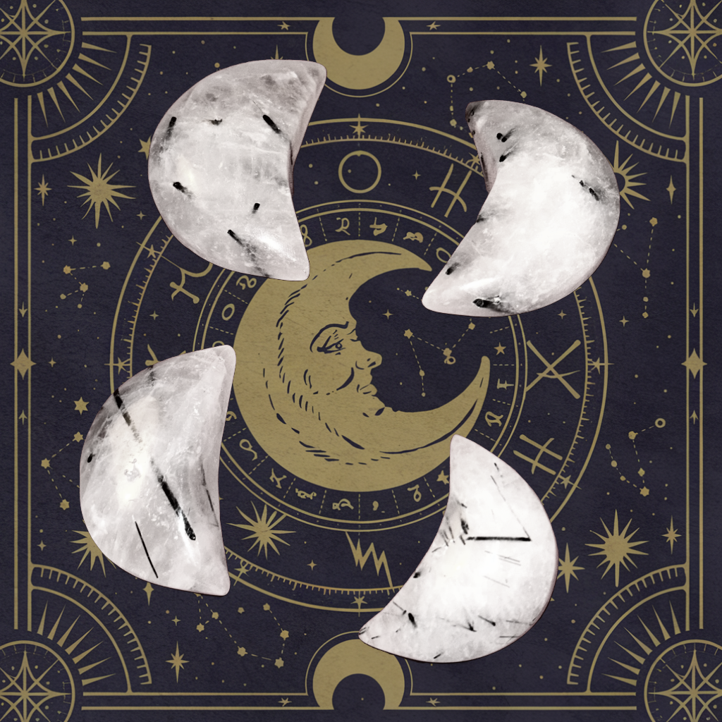Tourmalinated Quartz Moons
