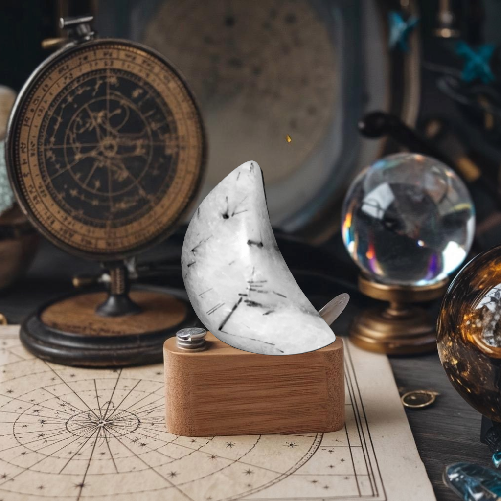 Tourmalinated Quartz Moons