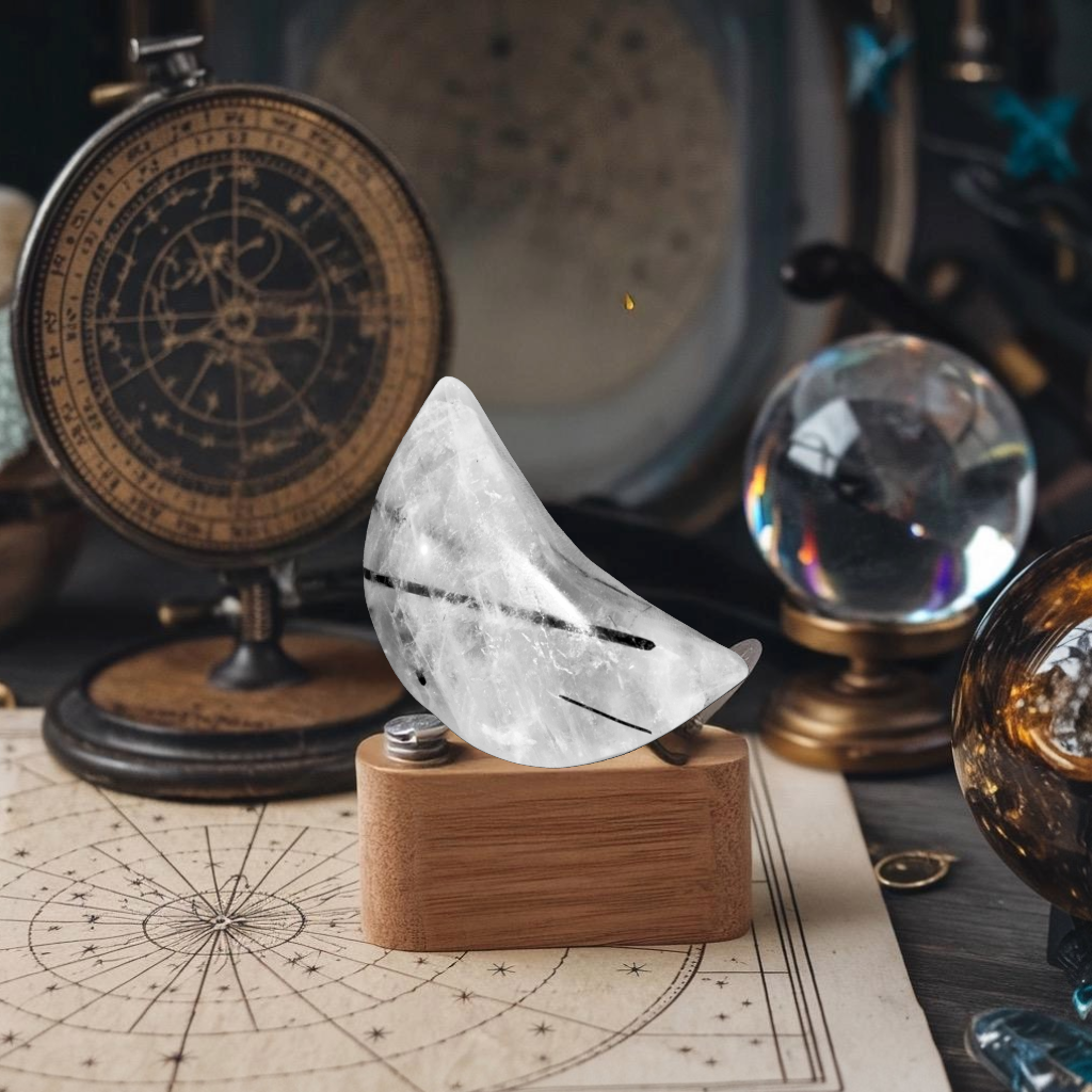 Tourmalinated Quartz Moons