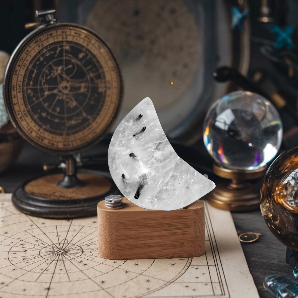 Tourmalinated Quartz Moons
