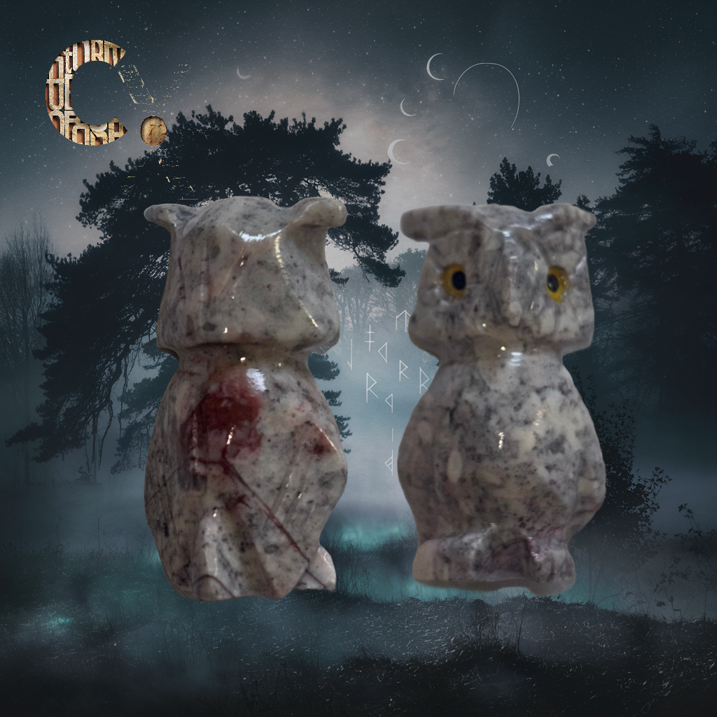 Owl Soapstone Crystal Carving
