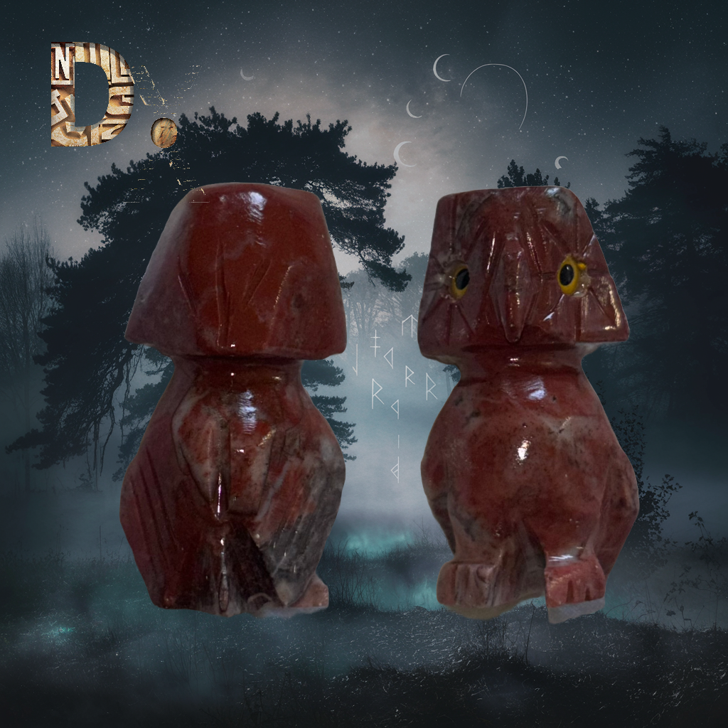 Owl Soapstone Crystal Carving